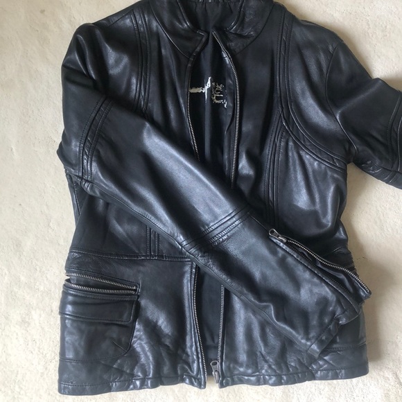Black leather Jacket K-Yen - Picture 1 of 8